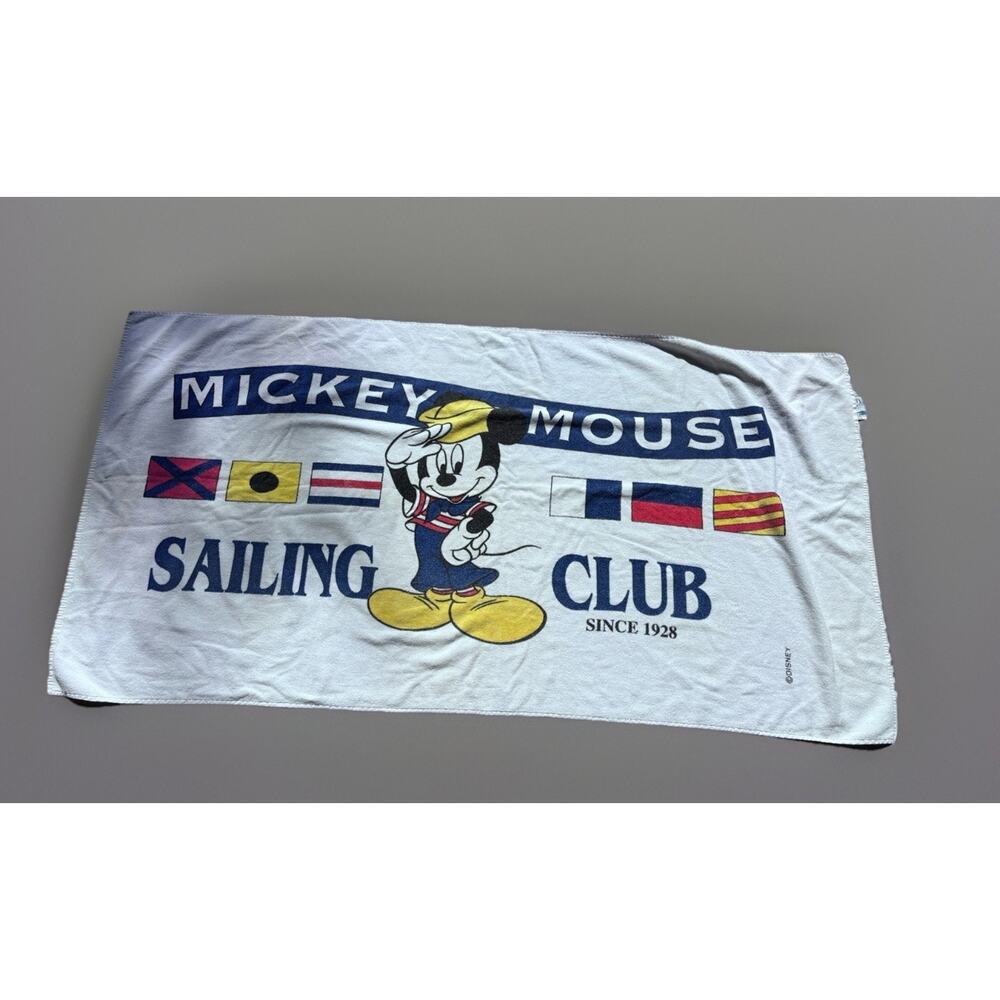 Vintage Disney's Mickey Mouse Sailing Club Collectible Beach Towel by Franco